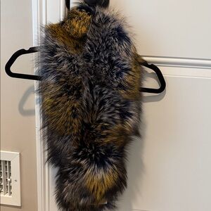 Adrienne Landau Faux Fur Accent in Black, Brown, and Gray